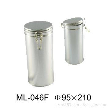 tea caddy, tin box, tin can